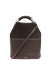 Furla Sfera Panelled Bucket Bag In Brown