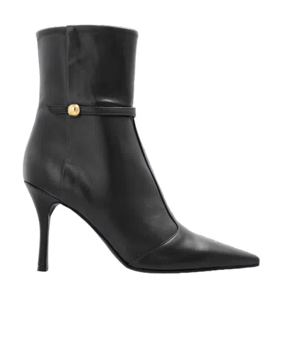 Furla Sfera Pointed-toe Ankle Boots In Black