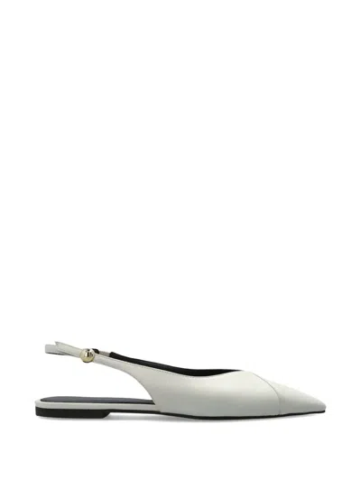 Furla Sfera Pointed-toe Leather Pumps In Gray