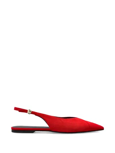 Furla Sfera Pointed-toe Leather Pumps In Red