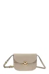 Furla Sfera Vanilla Shoulder Bag In Smooth Leather In Yellow