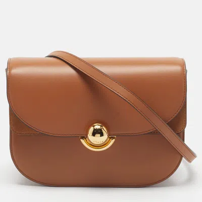 Pre-owned Furla Sfera S Brown Leather Crossbody Bag