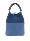 Furla Sphere S Detachable Strap Bucket Bag In Blue