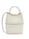 Furla Sfera Logo-buckle Bucket Bag In White