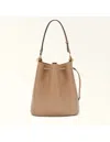 Furla Sfera S Bucket Bag In Desert Color Leather In Desert