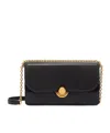 Furla Leather Crossbody Bag Chain Strap Gold-tone Hardware In Black