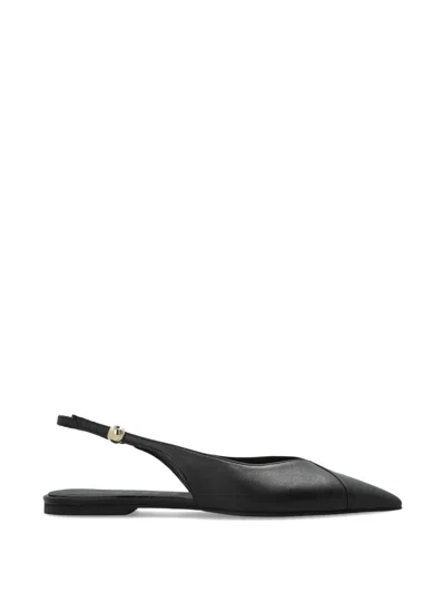 Furla Sfera Slingback Pointed-toe Leather Pumps In Black