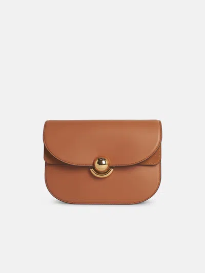 Furla 'sfera' Small Brown Leather Crossbody Bag In Sand