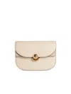 Furla Structured Cream Bag With Gold-tone Clasp In White