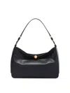 Furla Sfera Soft Black Leather Shoulder Bag In Black