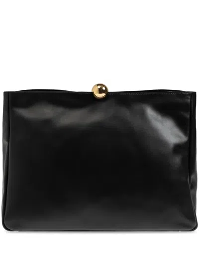 Furla Sfera Soft Clutch Bag In Black