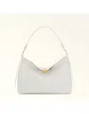 Furla Sfera Soft L Shoulder Bag In Marshmallow Color Leather In Marshmallow