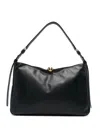 Furla Soft Large Shoulder Bag With Adjustable Strap In Black