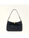 Furla Soft Padded Nappa Shoulder Bag In Black