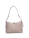 Furla Curved-top Leather Shoulder Bag In Purple