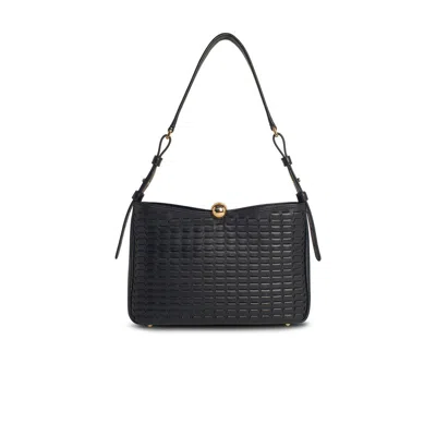 FURLA FURLA SFERA SOFT MEDIUM BLACK LEATHER CROSSBODY BAG