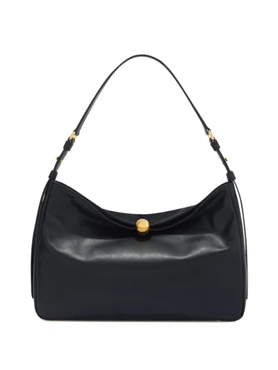 Furla Sfera Soft Black Leather Shoulder Bag