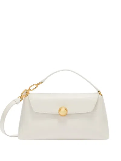 Furla Sfera Trapezoidal Leather Mini Bag In White