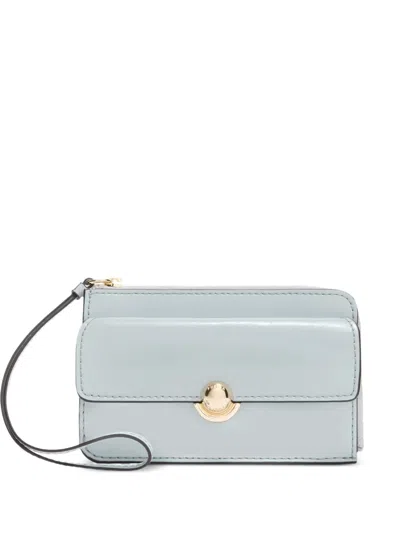 Furla Sfera Zip Leather Card Case In Blue