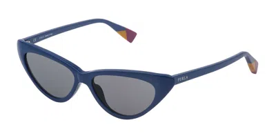 Furla Sfu283n 0d45 Men's Sunglasses Blue Size 55
