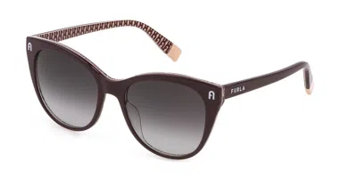 Furla Sfu335w 09wg Women's Sunglasses Burgundy Size 54