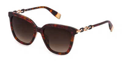 Furla Sfu532 0xar Women's Sunglasses Tortoiseshell Size 54 In Transparent