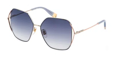 Furla Sfu601 0492 Women's Sunglasses Blue Size 58