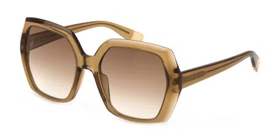 Furla Sfu620v 0d67 Women's Sunglasses Brown Size 56 In Gray