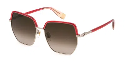 Furla Sfu623 594y Women's Sunglasses Gold Size 57