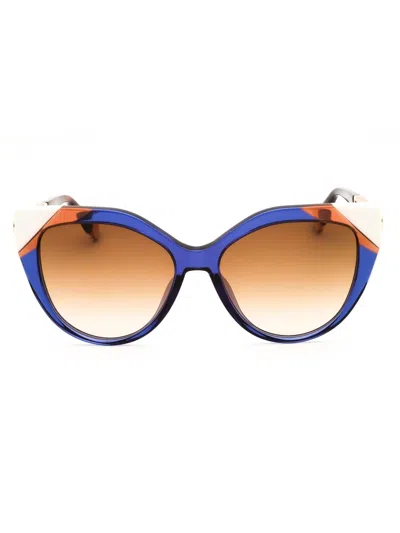 Furla Sfu683 Cat-eye Sunglasses For Women In Blue