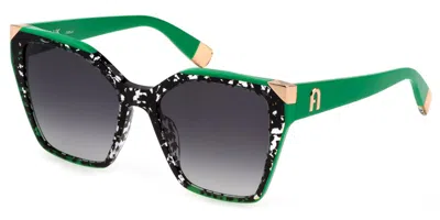 Furla Sfu686v 0z50 Women's Sunglasses Green Size 54