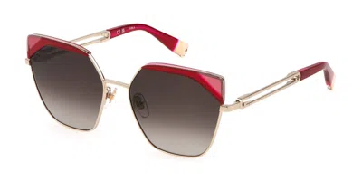 Furla Sfu690v 594y Women's Sunglasses Gold Size 58