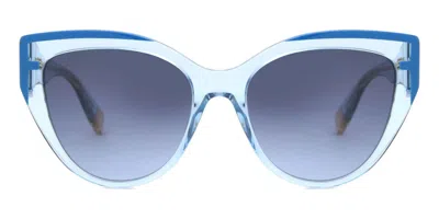 Furla Sfu694 06n1 Women's Sunglasses Blue Size 55