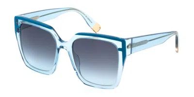 Furla Sfu695 06n1 Women's Sunglasses Blue Size 55