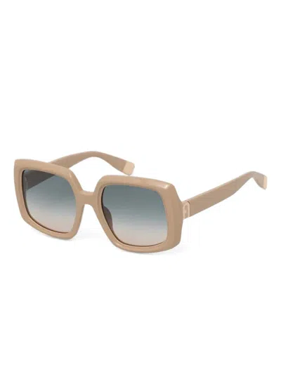 Furla Sfu709 Square-frame Sunglasses In Neutral