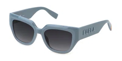 Furla Sfu809v 04gt Men's Sunglasses Grey Size 53