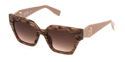 Furla Sfu811 06yh Men's Sunglasses Brown Size 54