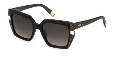 Furla Sfu818 0700 Men's Sunglasses Black Size 55