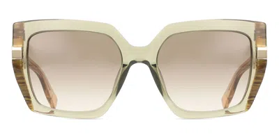 Furla Sfu818 096r Men's Sunglasses Green Size 55