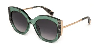 Furla Sfu820 03ge Men's Sunglasses Green Size 53
