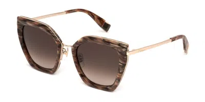Furla Sfu821 07hl Women's Sunglasses Brown Size 52