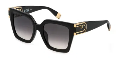 Furla Sfu878 0700 Occhiali Da Sole Neri Per Uomo In Black