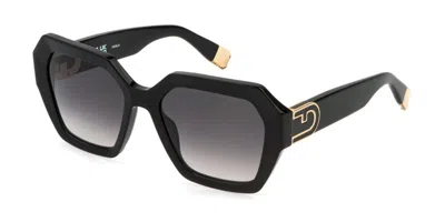 Furla Sfu880 0700 Men's Sunglasses Black Size 55
