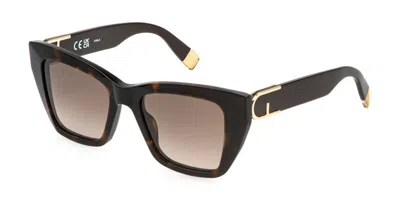 Furla Sfu882 04bl Occhiali Da Sole Tartarugatishell Per Donna In Brown