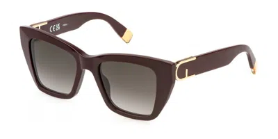 Furla Sfu882 09fh Women's Sunglasses Burgundy Size 52 In Brown