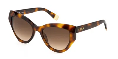 Furla Sfu886 0752 Women's Sunglasses Tortoiseshell Size 54