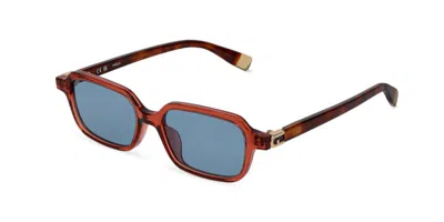 Furla Sfu971 096u Men's Sunglasses Orange Size 50 In Brown