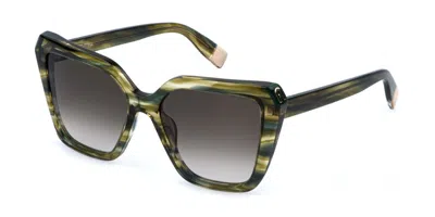 Furla Sfu978v 01gu Occhiali Da Sole Tartarugatishell Per Donna In Green