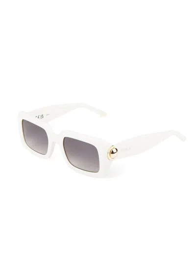 Furla Sfu980 Cream Acetate Sunglasses In White
