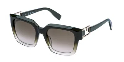 Furla Sfu981 07c7 Occhiali Da Sole Verdi Per Uomo